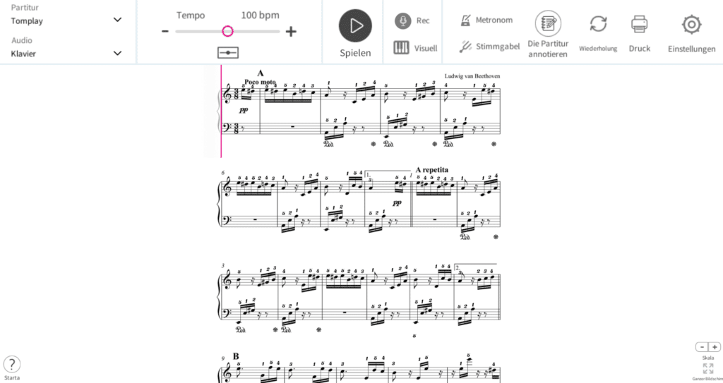 "Für Elise" Noten - Hier kannst du die Klaviernoten als PDF herunterladen